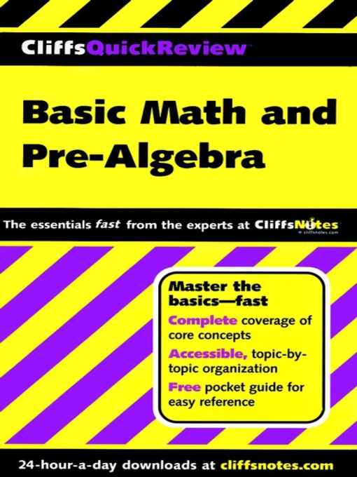 Title details for CliffsQuickReview Basic Math and Pre-Algebra by Jerry Bobrow, Ph.D. - Available